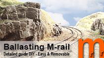 Tutorial how-to make a realistic ballasting of tracks with integrated roadbed, such as Bachmann, Kato, Trix, Roco Geoline or Mrklin M-track or C-track.