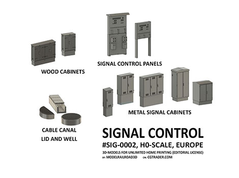 Detail set for electric signal control European railways