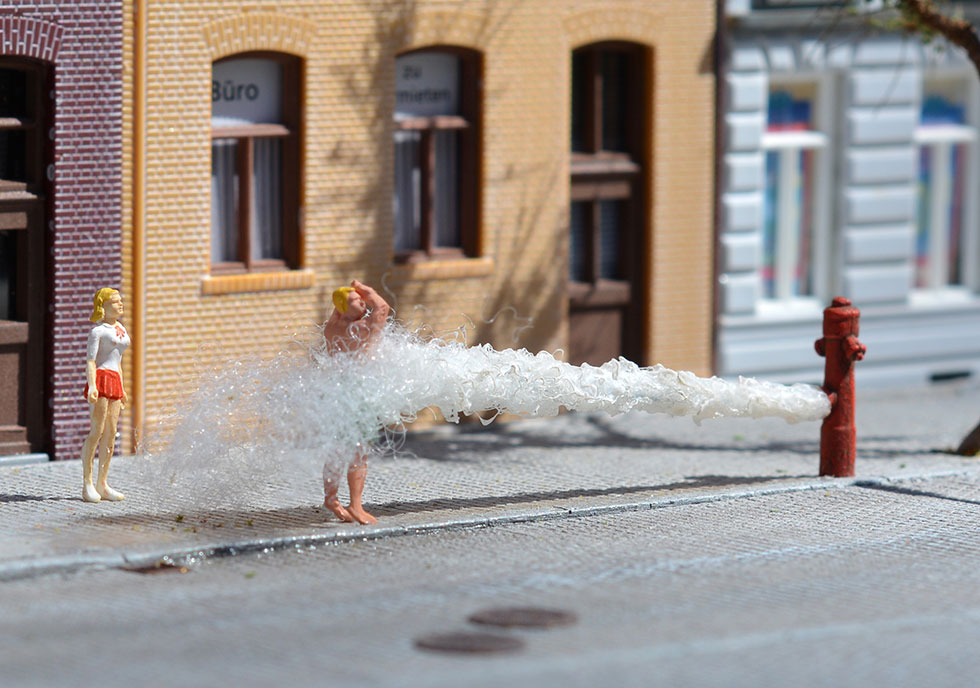 One of the scratchbuilt structures on the layout