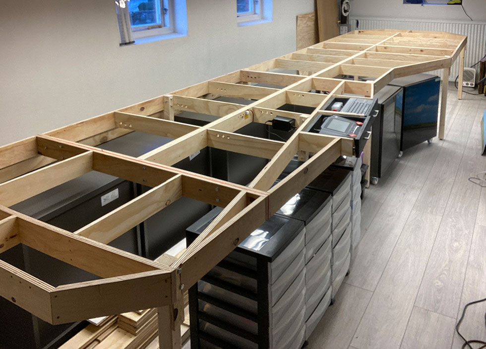 Benchwork of the Gothenburg layout complete -  Marklinofsweden
