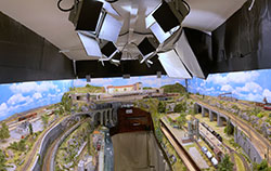 A large layout built from more than 1000pcs  Marklins M-tracks